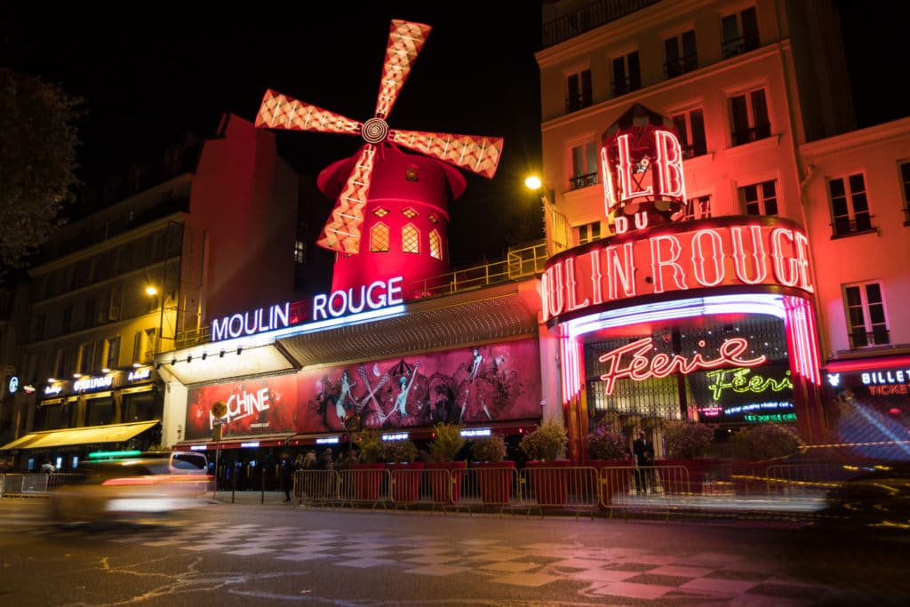 Paris-Moulin Rogue at Night